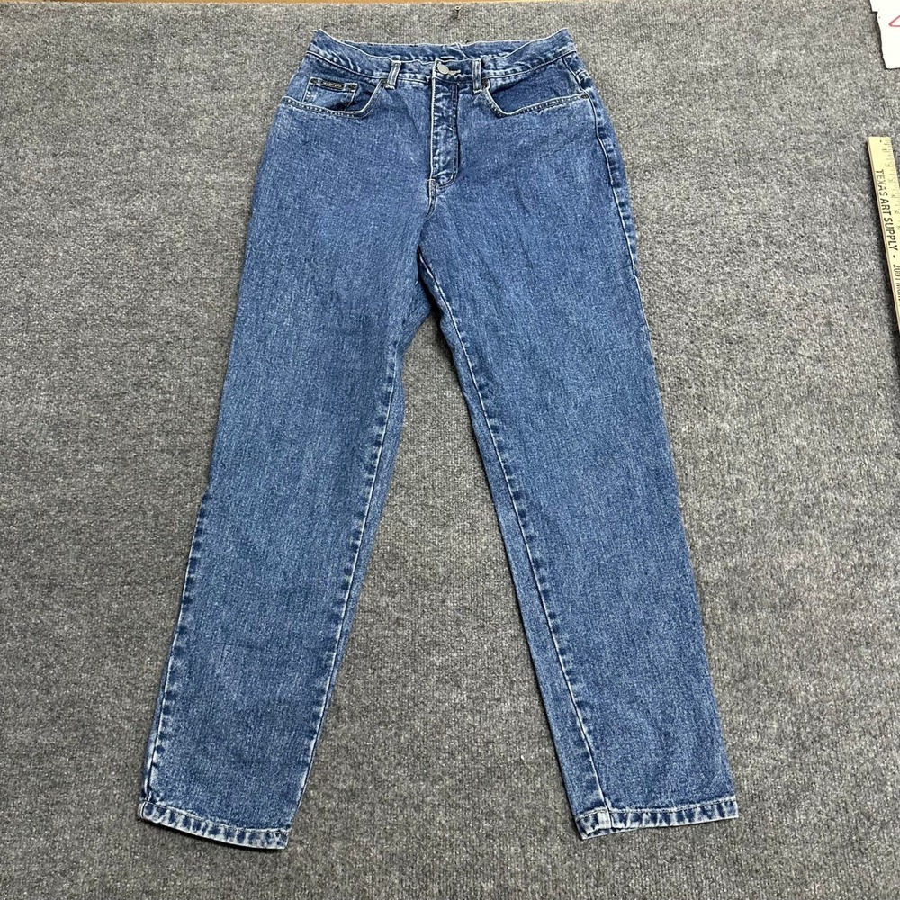 New York & Company Jeans Womens Size 12 Blue Cotton High Rise Straight Leg Denim